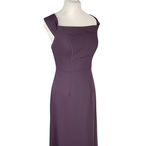 BILL LEVKOFF Dress Bridesmaid Formal Plum Long NWT Cocktail Satin 4 Mother Bride - Picture 11 of 16